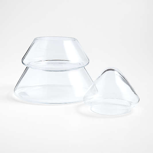 2-Tier Glass Christmas Tree Cookie Jar