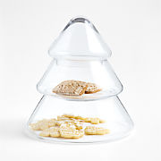 2-Tier Glass Tree Cookie Jar