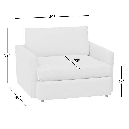 Lounge Deep 49" Leather Chair and a Half