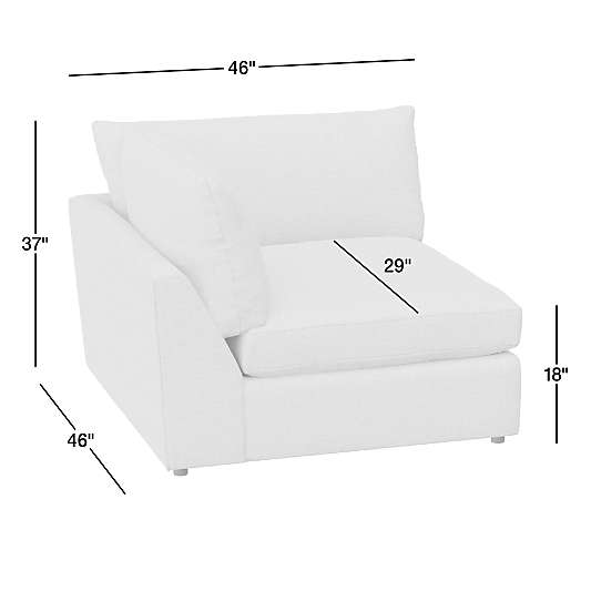 Lounge Deep Leather Corner Chair Sectional Piece