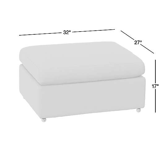 Lounge 32" Leather Ottoman