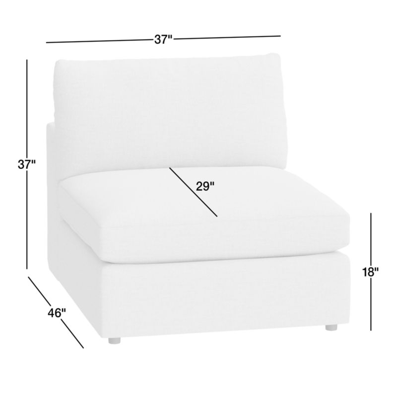 View Lounge Deep Armless Chair 37" - image 5 of 9