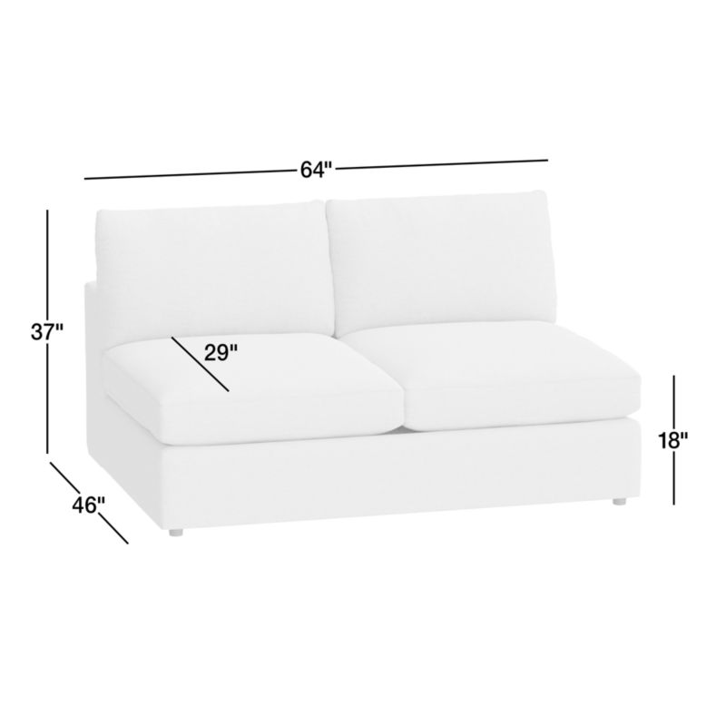 View Lounge Deep Armless Loveseat - image 2 of 7