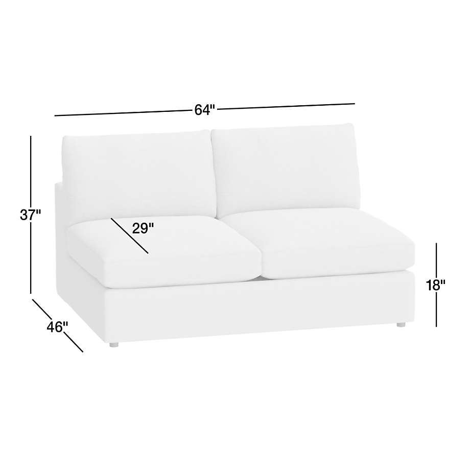 View Lounge Deep Armless Loveseat - image 6 of 10
