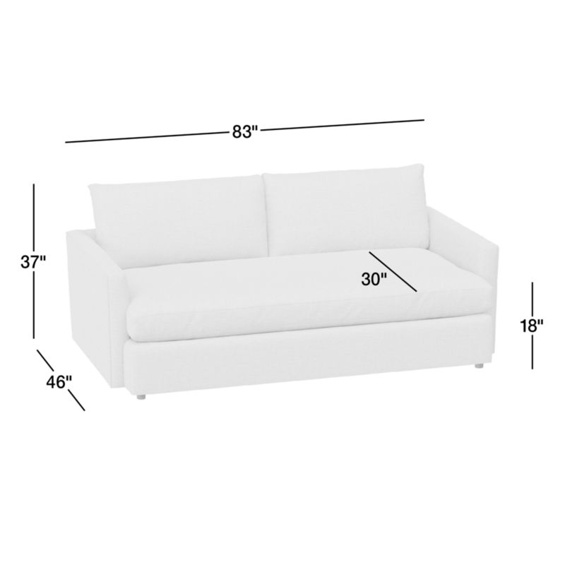 View Lounge Deep Bench Sofa 83" - image 3 of 11