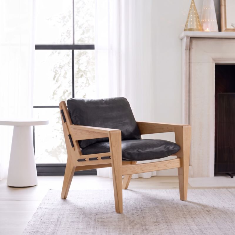 Trava Leather Accent Chair - image 3 of 8