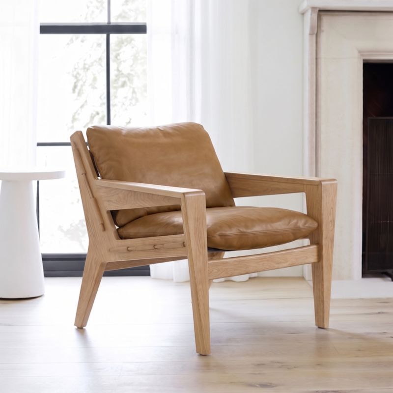 Trava Leather Accent Chair - image 3 of 8