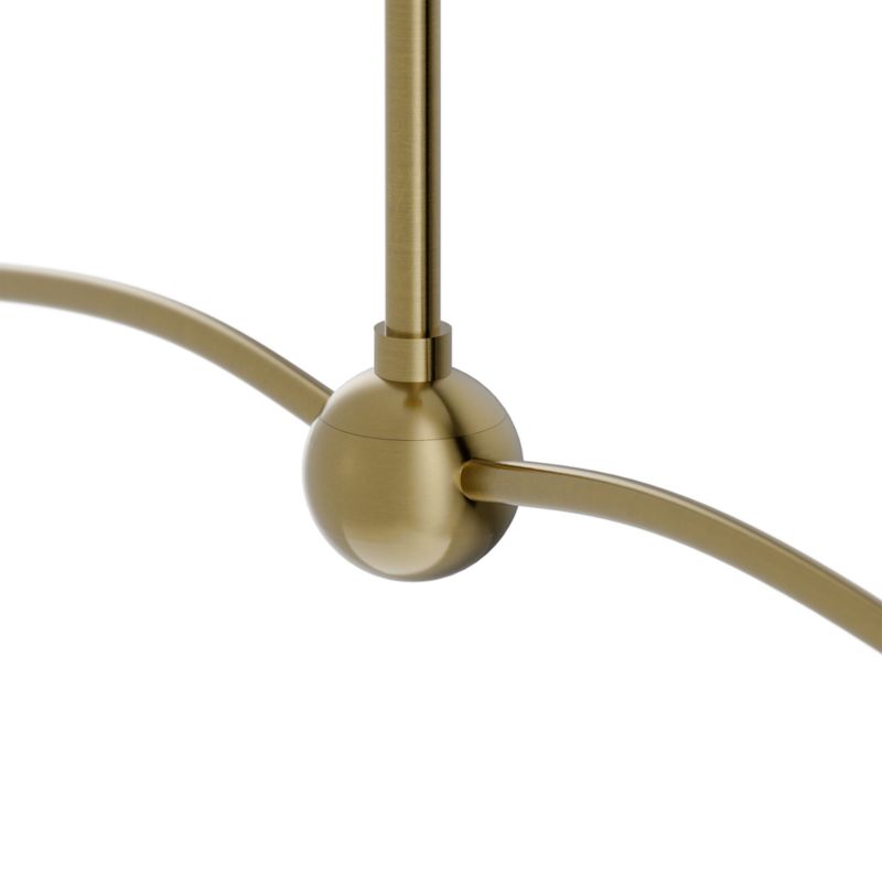 Gable Linear Antique Brass Chandelier with Storm Blue Shade 54" - image 4 of 7