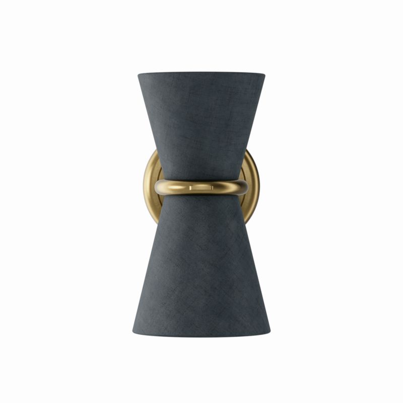 Gable Antique Natural Brass Sconce with Storm Blue Shade - image 3 of 8
