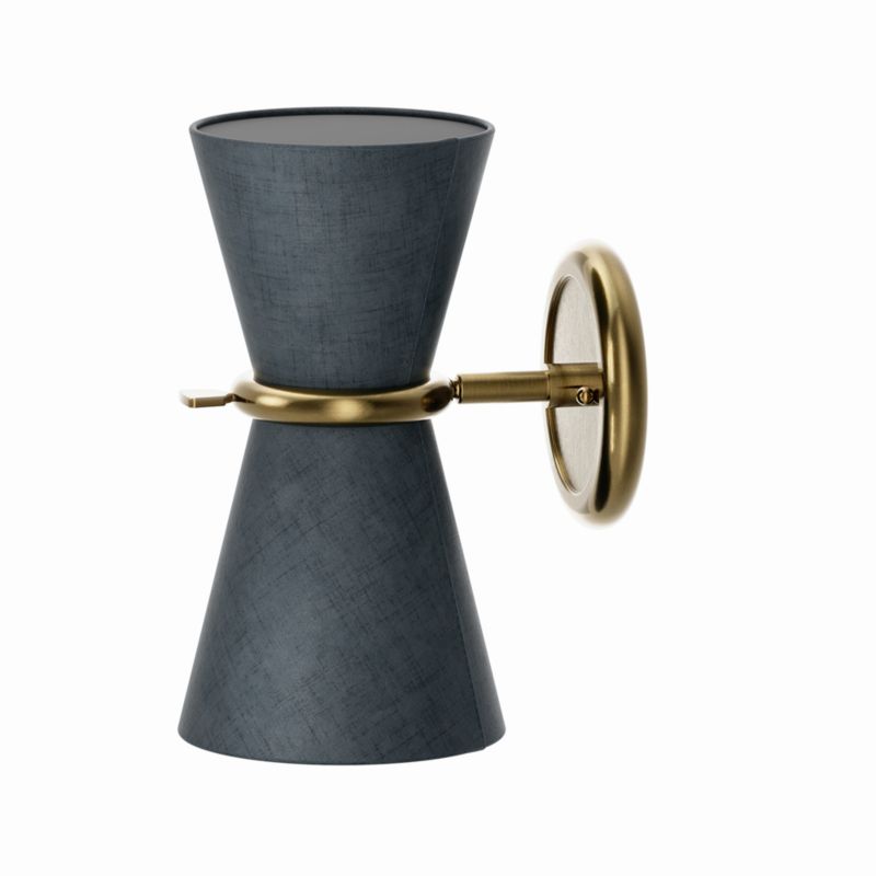 Gable Antique Natural Brass Sconce with Storm Blue Shade - image 4 of 8