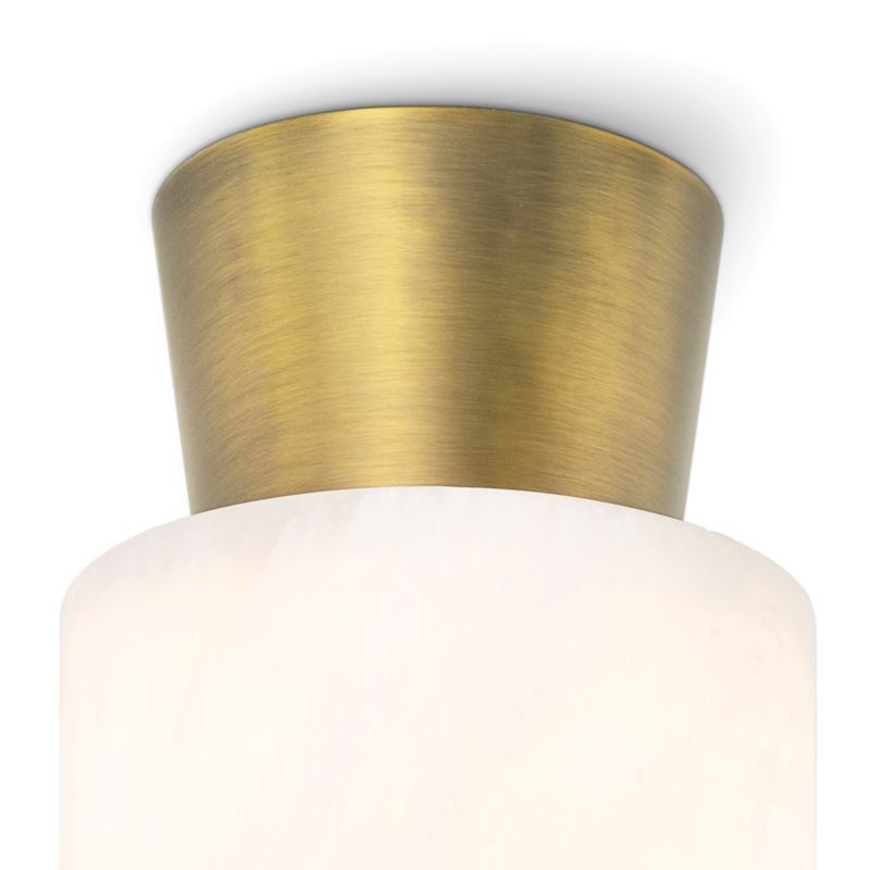 Hazel Natural Brass and Alabaster Flush Mount - image 3 of 6