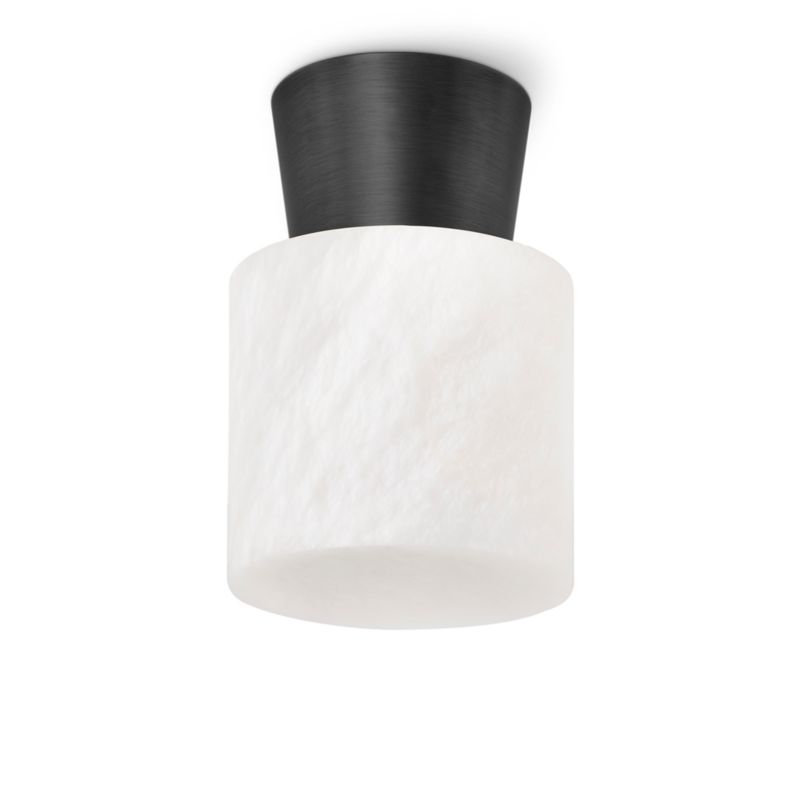 Hazel Oil Rubbed Bronze and Alabaster Flush Mount - image 2 of 6
