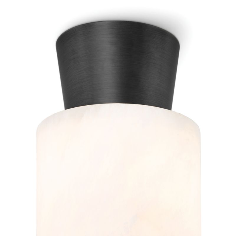 Hazel Oil Rubbed Bronze and Alabaster Flush Mount - image 3 of 6
