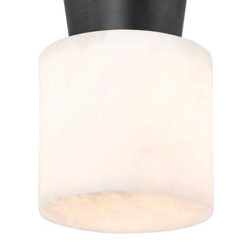 Hazel Oil Rubbed Bronze and Alabaster Flush Mount - image 4 of 6