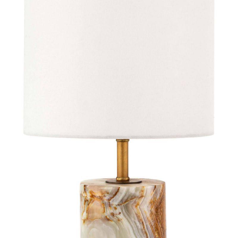 Jade and Brass Mini Cylinder Lamp - image 2 of 5