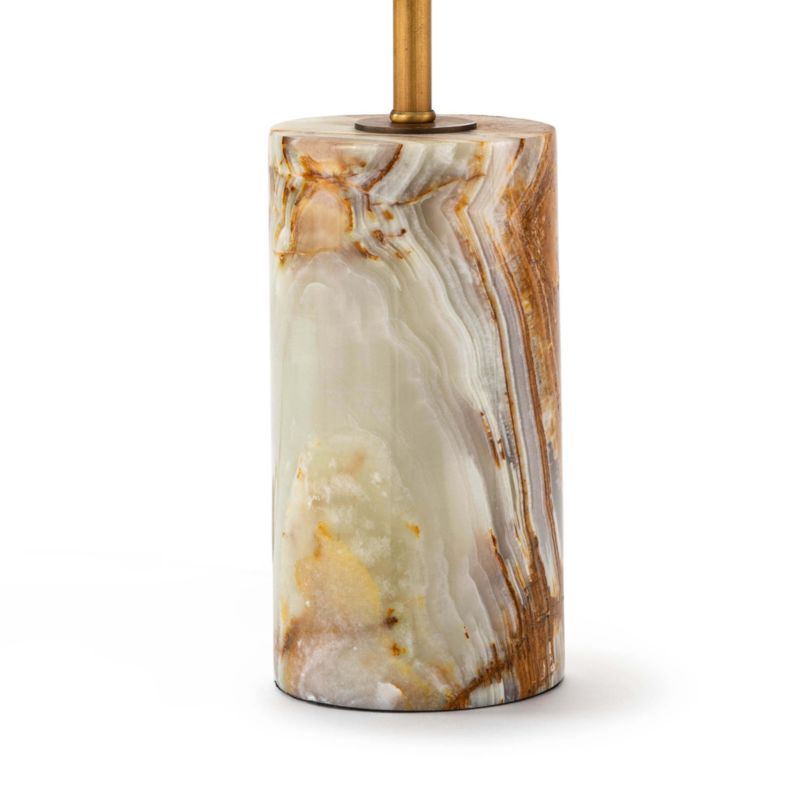Jade and Brass Mini Cylinder Lamp - image 3 of 5