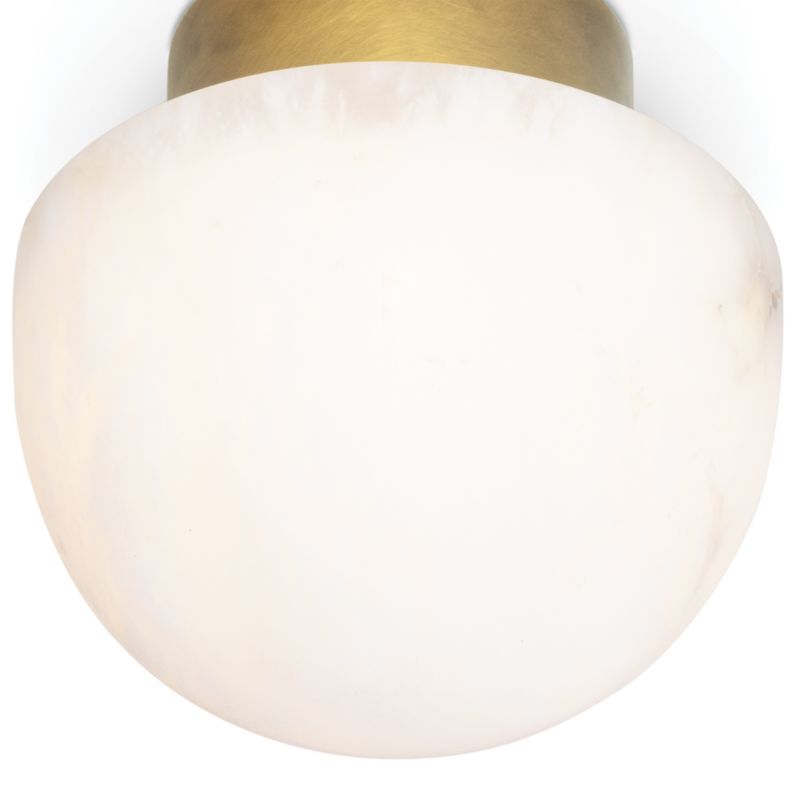 Parker Natural Brass and Alabaster Flush Mount - image 4 of 6
