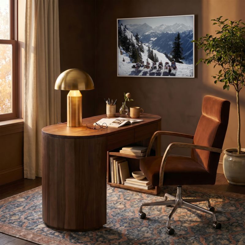 Timeo Leather and Upholstered Office Chair - image 1 of 8