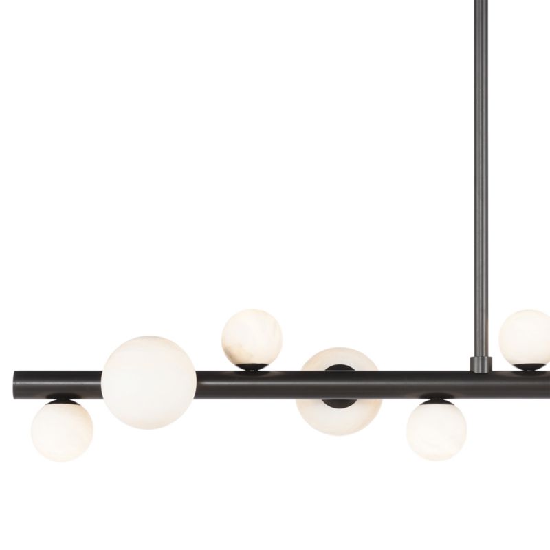 Styx Oil Rubbed Bronze and alabaster Linear Chandelier - image 4 of 7