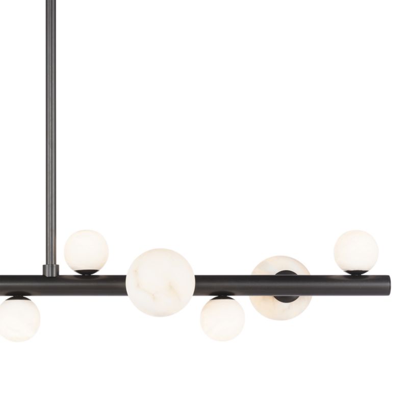 Styx Oil Rubbed Bronze and alabaster Linear Chandelier - image 5 of 7