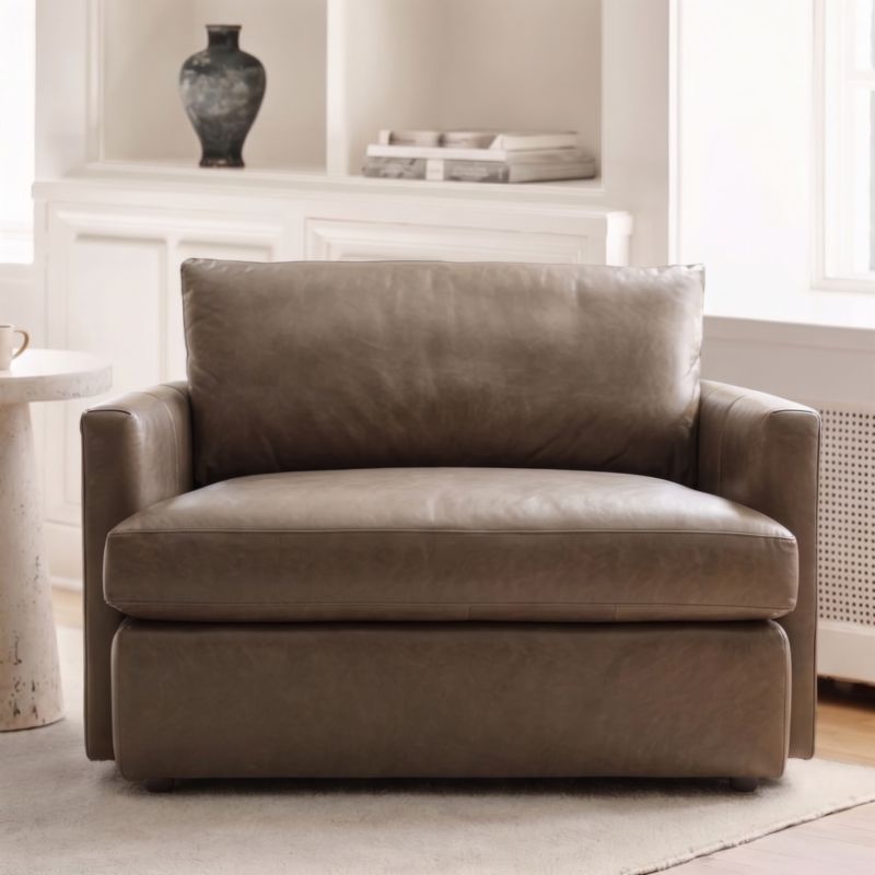 Lounge 49" Leather Chair and a Half - image 3 of 4
