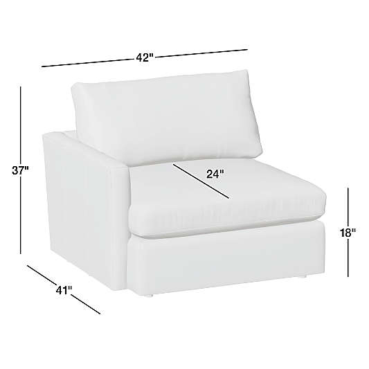 Lounge Leather Left-Arm Chair Sectional Piece