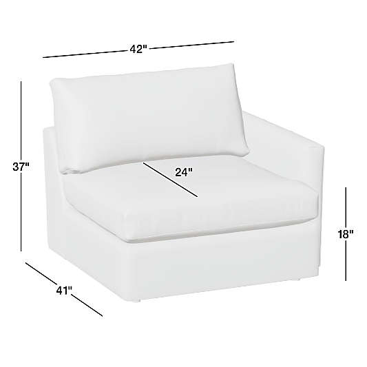 Lounge Leather Right-Arm Chair Sectional Piece