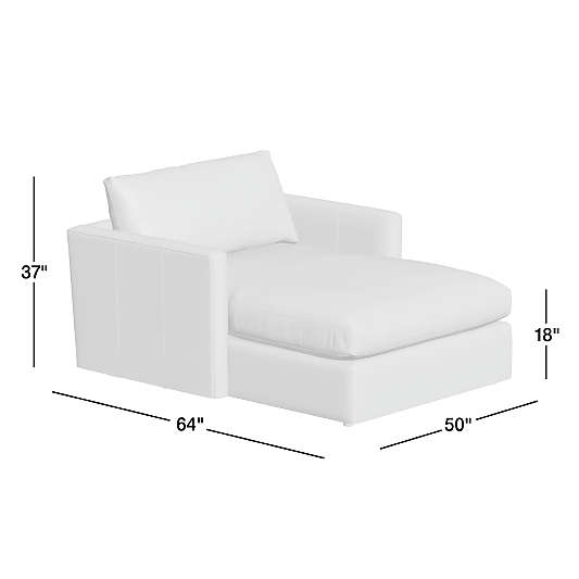 Lounge 50" Leather Chaise Lounge