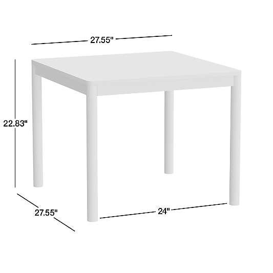 Classic Laurel Green Wood Square Kids Play Table