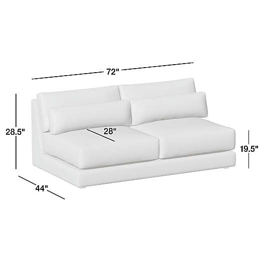 Retreat Armless Sofa Sectional Piece