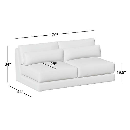 Retreat Armless Sofa Sectional Piece
