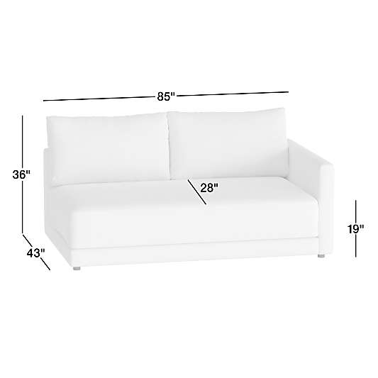 Gather Deep Right-Arm Bench Sofa Sectional Piece