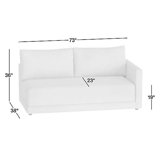 Gather Right-Arm Apartment Bench Sofa Sectional Piece