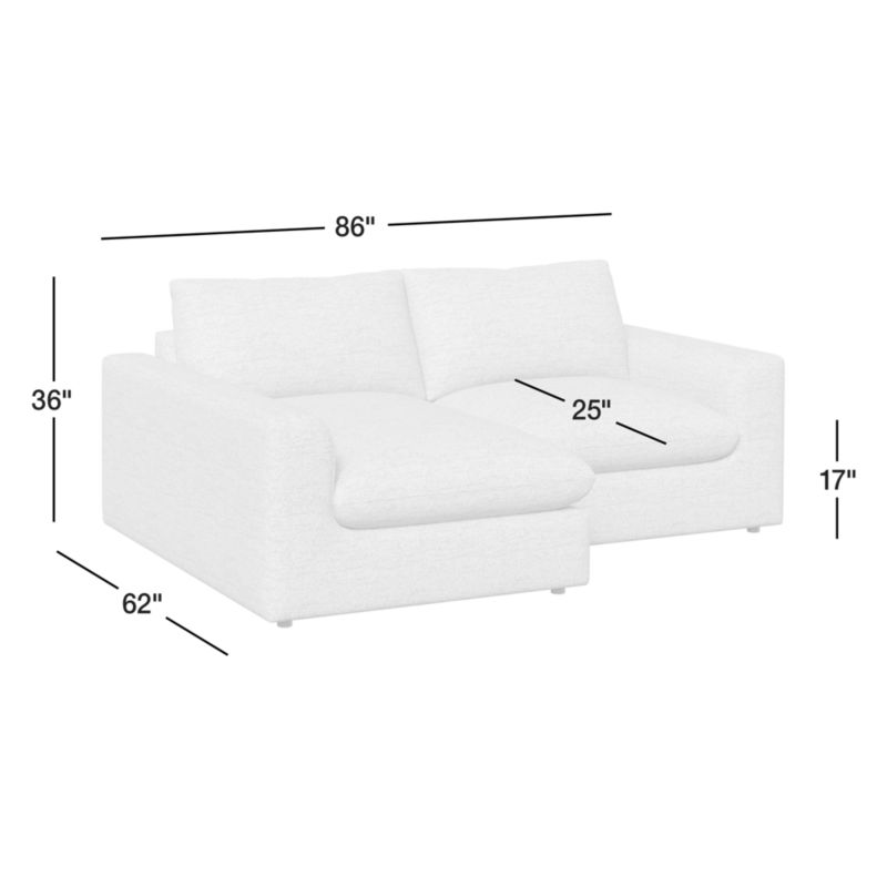 View Serenity 2-Piece Small Space Sectional Sofa with Chaise Lounge - image 4 of 8