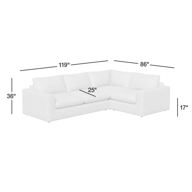 View Serenity 3-Piece L-Shaped Sectional Sofa - image 4 of 8