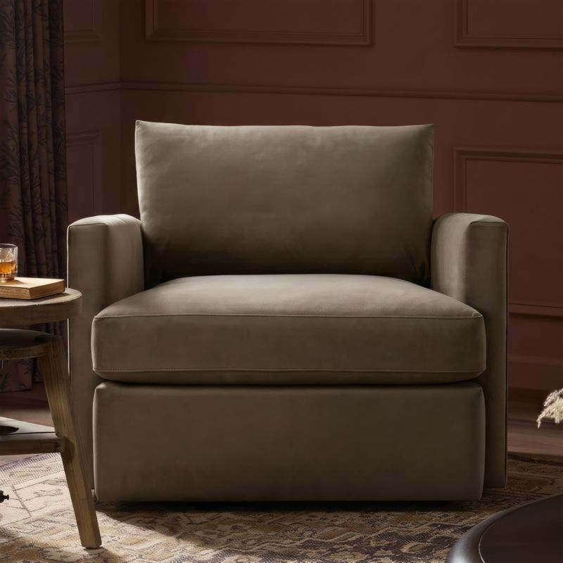 Lounge Deep 40" Leather Swivel Chair - image 3 of 4