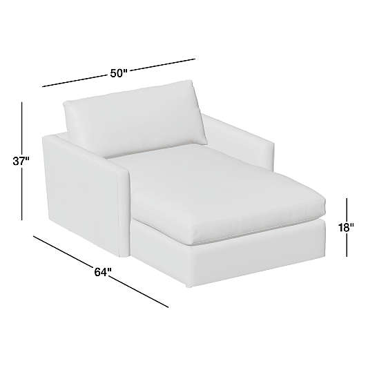 Lounge Deep 50" Leather Chaise Lounge