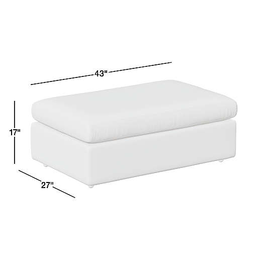 Lounge 43" Leather Ottoman and a Half