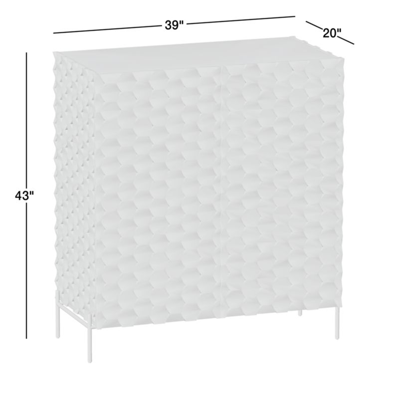 Raffael 39" Brown Carved Wood Bar Cabinet with Storage