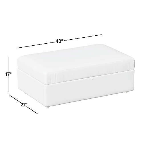 Lounge 43" Leather Storage Ottoman