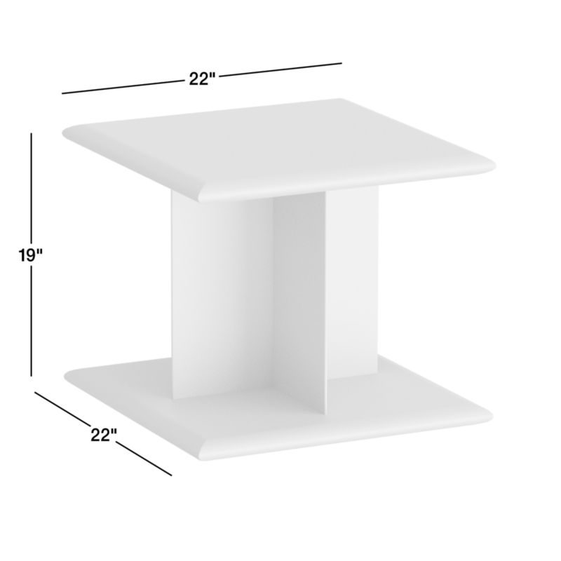 Preto Ebonized Ash Wood and Metal 22" Square End Table