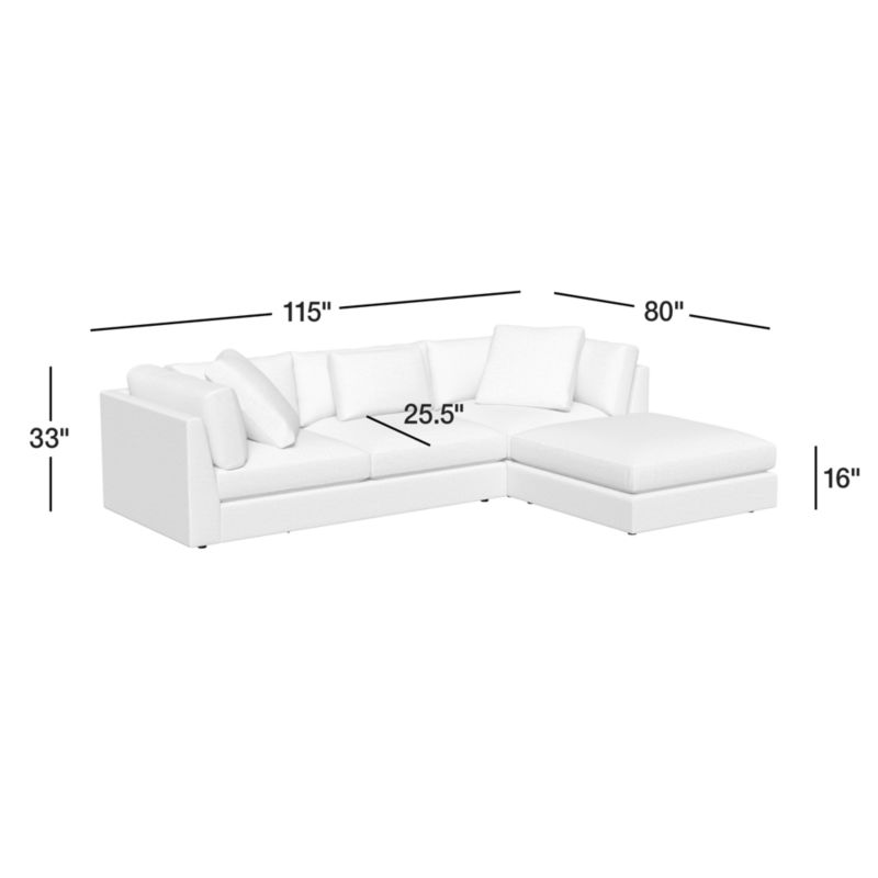 View Monterey Modular 3-Piece Reversible Sectional Sofa with Ottoman - image 4 of 8