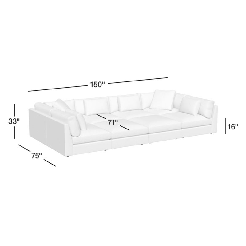 View Monterey Modular 4-Piece U-Shaped Sectional Sofa - image 4 of 8