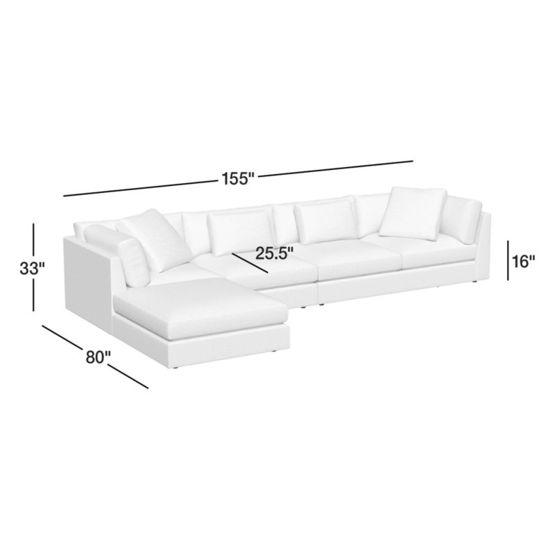 View Monterey Modular 4-Piece Reversible Sectional Sofa with Ottoman - image 4 of 8