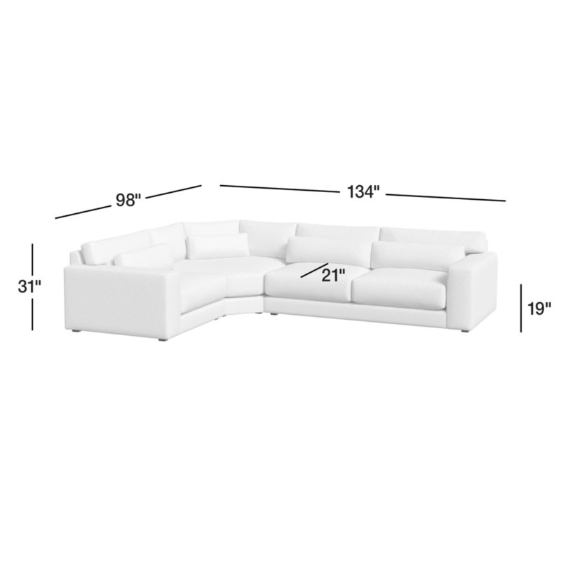 View Retreat 3-Piece L-Shaped Wedge Sectional Sofa - image 4 of 14