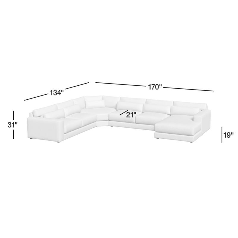 View Retreat 4-Piece L-Shaped Wedge Sectional Sofa with Chaise Lounge - image 4 of 15