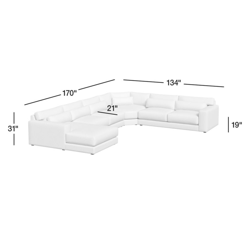 View Retreat 4-Piece L-Shaped Wedge Sectional Sofa with Chaise Lounge - image 4 of 15