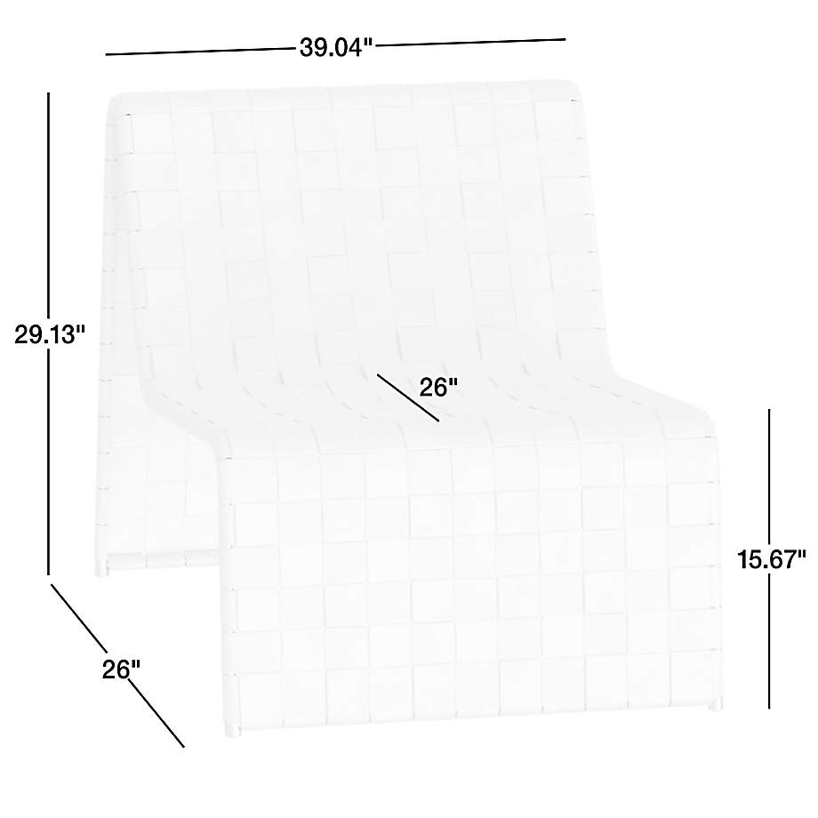 Dimension diagram for Saddle Leather Accent Chair