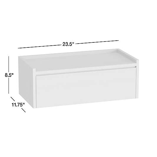 Batten 23.5" White Oak Floating Nightstand