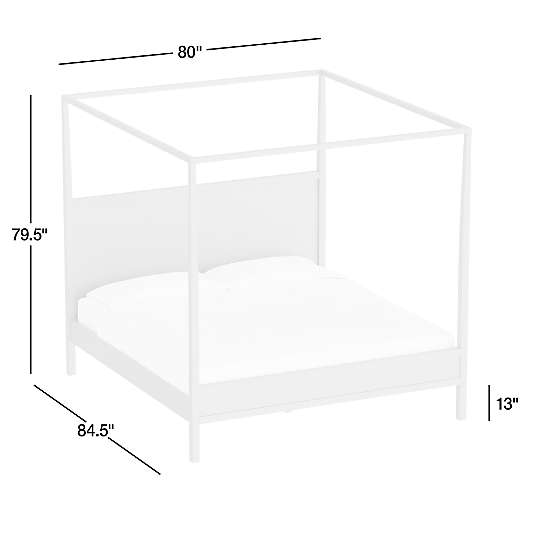 Keane Black Solid Wood King Canopy Bed